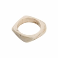 Détail du bracelet carré en résine acrylique rétro avec motifs de texture marbrée brune - Style Écaille de Tortue Faux Marbre Brun Couleur Crème (B3661)