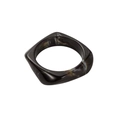 Bracelet rétro en résine à texture marbrée brune et style minimaliste - Style Marbre Entrelacé Jaune Clair Noir Brun Foncé (B3662)