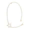 Detail of gold star body chain with sparkling rhinestones and unique triangle clips - Star Style (C0576) / Gold