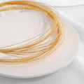 Filo di rame placcato oro 18 carati per creazione di gioielli fai-da-te su vassoio - Stile Semiduro Taglio Diamante / Diametro 0,7 mm / 1 m / Oro