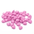 Gros plan de perles en forme de cœur en acrylique rose pastel pour bijoux DIY - Forme de Cœur (12x11mm) / 30g/Paquet (environ 75 pièces) / Rose rouge