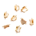 Handmade heart-shaped shell pendants with gold-plated edges for DIY jewelry making - Irregular Connector 1