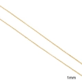 Detalle de cadena de eslabones dorada de 1 mm para la creación de joyería DIY - Ancho de 1.0mm (1m/Paquete)