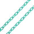 Dettaglio di maglie in catena acrilica verde menta per gioielli e borse fai da te - 4 Pezzi/Confezione / Verde Pavone