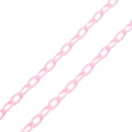 Dettaglio delle maglie di catena in acrilico rosa per gioielli e borse fai-da-te - 4 Pezzi/Confezione / Rosa