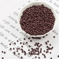 Perline di precisione marrone scuro opaco per gioielli fai-da-te in una ciotola di ceramica - 20g Per Confezione Circa 700 Pezzi / 3mm Marrone
