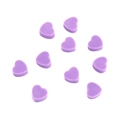 Macro detail of matte purple heart-shaped beads for DIY jewelry making and handmade crafts - 30 Pcs/Pack / Purple