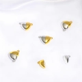 Chiusure magnetiche a cuore oro e argento per creazione gioielli e artigianato - 16x11mm / Argento + Oro