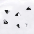 Chiusure magnetiche a cuore in argento e nero per creazione di gioielli fai-da-te - 16x11mm / Argento & Nero