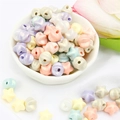 Acrylic macaron ice cream color beads in star and round shapes for DIY jewelry making - Pentagram / 30g (Approx. 43 Pieces/Pack) / Jelly Iridescent