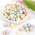 Colorful macaron heart-shaped acrylic beads with pearlescent finish for DIY jewelry - Heart / 30g (Approx. 60 Pieces/Pack) / Jelly Iridescent