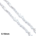 Handmade 5-10mm irregular hematite-style silver plated beads for DIY jewelry making - Electroplated Matte Silver / 5-10mm (Approx. 110 Pieces/Pack)