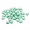 Perles de cœur en acrylique vert menthe pour la création de bijoux et de colliers - Forme de Cœur (12x11mm) / 30g/Paquet (environ 75 pièces) / Vert