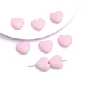 Perles en acrylique rose en forme de cœur pour bijoux DIY et bracelets - Forme de Cœur (17x19mm) / 20 Pcs/Pack / Rose Pourpre Clair