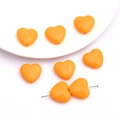 Perles en forme de cœur orange vif en acrylique pour la création de bijoux DIY - Forme de Cœur (17x19mm) / 20 Pcs/Pack / Orange