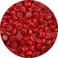 Red acrylic moon and star flat round beads for DIY handmade jewelry and bracelet making - 100pcs Pack / Red