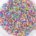 Tranches de flocon de neige en pâte polymère colorée pour le bricolage et déco - Environ 1000 Pièces/Paquet / Flocon de Neige de 5mm de Diamètre Couleurs Mixtes