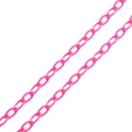 Pink acrylic oval chain links for DIY jewelry making and handbag accessory straps - 4 Pieces/Pack / Rose Red