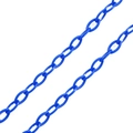Accessorio in acrilico con maglie di catena ovali blu per gioielli fatti a mano DIY - 4 Pezzi/Confezione / Blu Zaffiro