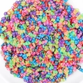 Fette colorate di argilla polimerica a farfalla per artigianato fai-da-te e nail art - Circa 1000 Pezzi/Confezione / 4-6mm Serie Fiocchi Colori Misti