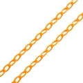 Accessorio fai-da-te in acrilico con catena a maglie ovali arancione brillante per artigianato - 4 Pezzi/Confezione / Arancione