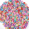 Fette colorate in argilla polimerica a forma di cuore con lettere LOVE per decorazioni fai-da-te - Circa 1000 Pezzi/Confezione / 4x6mm Cuore di Pesca Colori Misti
