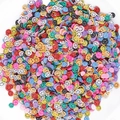 Fette di faccine sorridenti colorate in argilla polimerica per decorazioni fai-da-te - Circa 1000 Pezzi/Confezione / 4-6mm Faccina Sorridente Colori Misti