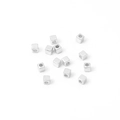 Silver plated CCB square cube spacer beads for DIY jewelry making handmade bracelets - Square / 3mm, 300 Pieces/Pack / Silver