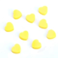 DIY colorful heart-shaped beads in vibrant matte yellow for jewelry making - 30 Pcs/Pack / Yellow