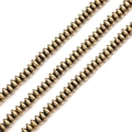 Macro shot of high-gloss gold plated flat disk spacer beads for DIY jewelry making - 3mm Thick 2mm Hole 1mm 205pcs/Pack / Electroplated KC Gold Flat Bead