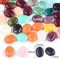 19x15mm oval marble texture acrylic beads with 1.5mm hole for jewelry making - Flat Oval Mixed Color 19x15mm Hole 1.5mm
