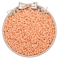 Light peach glass seed beads for DIY jewelry making in a silver decorative tray - 3mm / Flesh Pink