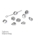 Irregular silver CCB beads 7x6mm for jewelry making with high gloss mirror finish - Irregular Beads / 7x6mm (50 Pieces/Pack) / Silver