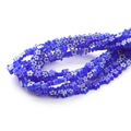 Perles en verre millefiori bleues en forme de fleur pour bijoux DIY faits main - Style Fleur / Env. 37-45 Pcs (1 Brin/Paquet, Diamètre 4-5mm) / Bleu