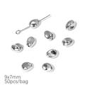 Irregular silver plating CCB beads 9x7mm for DIY jewelry making 50 pieces per bag - Irregular Beads / 9x7mm (50 Pieces/Pack) / Silver