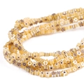 Perles en verre Millefiori en forme de fleur jaune crème pour bijoux DIY - Style Fleur / Env. 37-45 Pcs (1 Brin/Paquet, Diamètre 4-5mm) / Café Clair