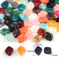 Flat rectangular acrylic marble beads with size 20mm by 16mm for jewelry making - Flat Rhombus Mixed Color 20x16mm Hole 1.5mm