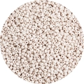 Creamy white 3mm frosted seed beads with center hole for DIY jewelry making and crafting - Gray