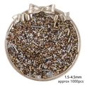 Macro detail of mixed glass seed beads in metallic tones for DIY jewelry making - 54# Mixed Shape Loose Beads Set / 1.5-4.5mm (30g/Pack Approx 1000pcs) / Bronze Series