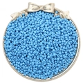 Light blue opaque glass seed beads for DIY jewelry making in decorative silver tray - Light Blue