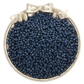 Deep blue solid color painted glass seed beads for DIY jewelry and hair accessories - Navy Blue