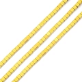Polished gold square hematite beads for DIY jewelry making handmade bracelet material - 3x3mm (Approx. 140 Pcs/Pack) / Electroplated Gold