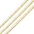 Polished gold square hematite cube beads for handmade jewelry DIY bracelets - 3x3mm (Approx. 140 Pcs/Pack) / Plated KC Gold