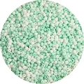 3mm matte seed beads in mint green and white for DIY jewelry making and handmade crafts - Mixed Green