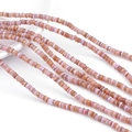 Irregular dyed natural shell disc beads in gradient pink purple and orange for DIY jewelry - 4mm (Hole 0.8mm, 38cm/Strand, 200-230 Beads) / Lilac