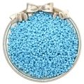 Light blue opaque glass seed beads for DIY jewelry making in vintage silver tray - Sky Blue