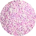 Mix of 3mm frosted glass beads in pastel pink, purple and white for DIY jewelry making - Mixed Purple