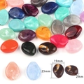 Oval acrylic marble beads 19x25mm with 2mm hole for DIY jewelry making accessories - Flat Teardrop Mixed Color 25x19mm Hole 2mm