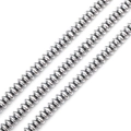 Polished silver magnetic hematite flat spacer beads for handmade jewelry DIY necklaces - 3mm Thick 2mm Hole 1mm 205pcs/Pack / Electroplated Silver K Flat Bead