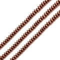 Flat copper-tone saucer hematite beads with a metallic finish for jewelry making - 3mm Thick 2mm Hole 1mm 205pcs/Pack / Electroplated Copper Flat Bead